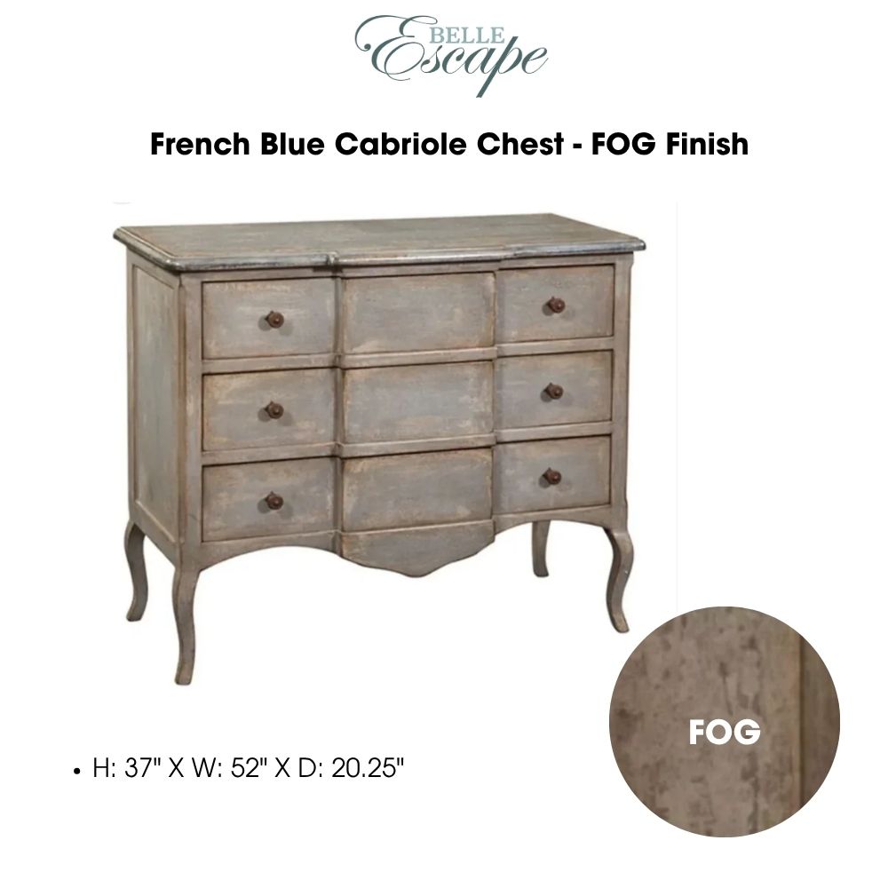 French Blue Cabriole Chest | FOG
