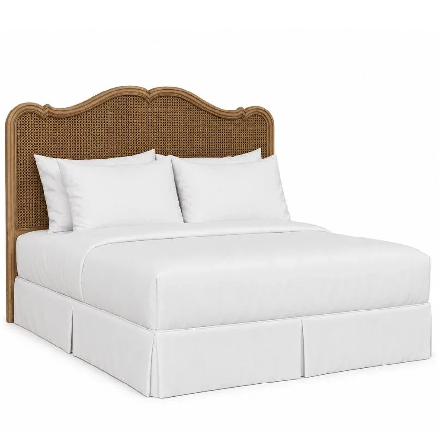 Old Pine French Curvy Cane Headboard