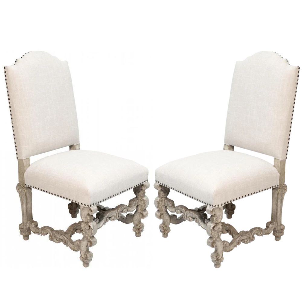 French Linen Bianca Chair