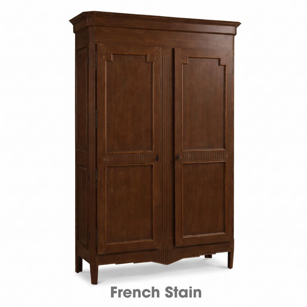 Regal French Carved Panel Armoire