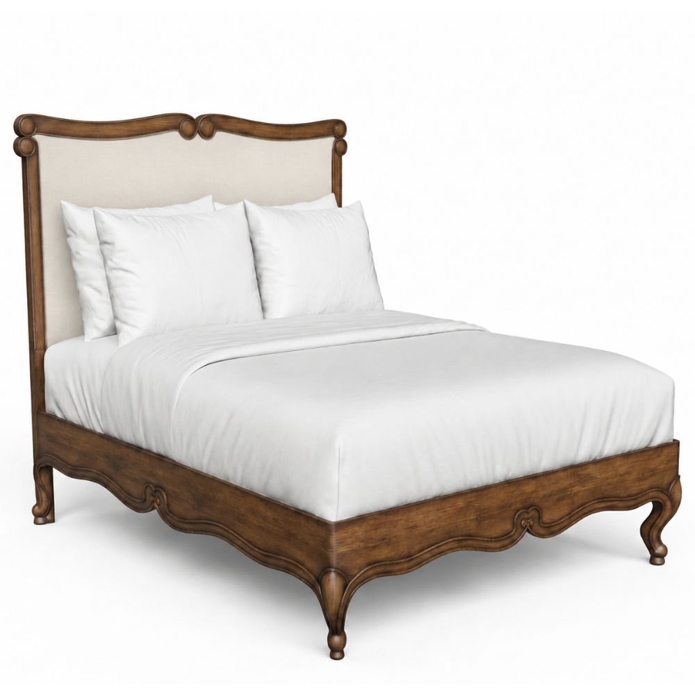 French Stain Curved Top French Bed