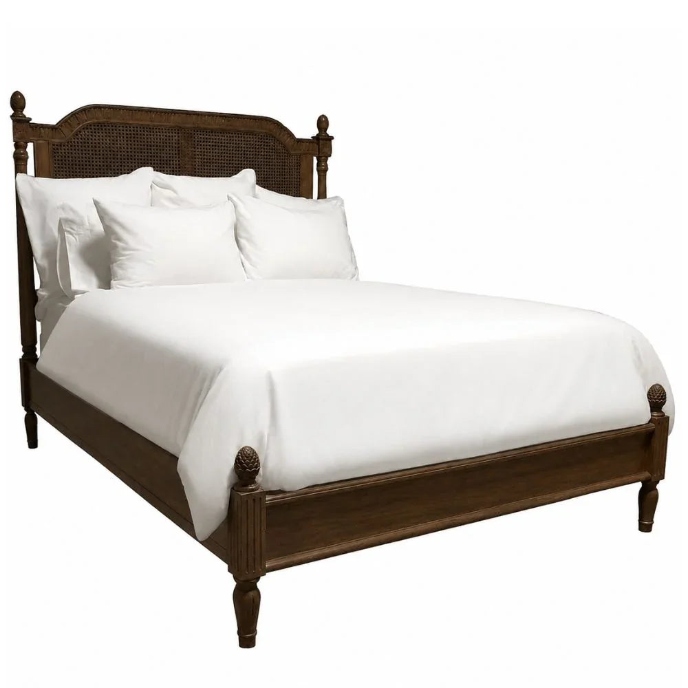 Romantic Shabby Chic Cane Back Bed