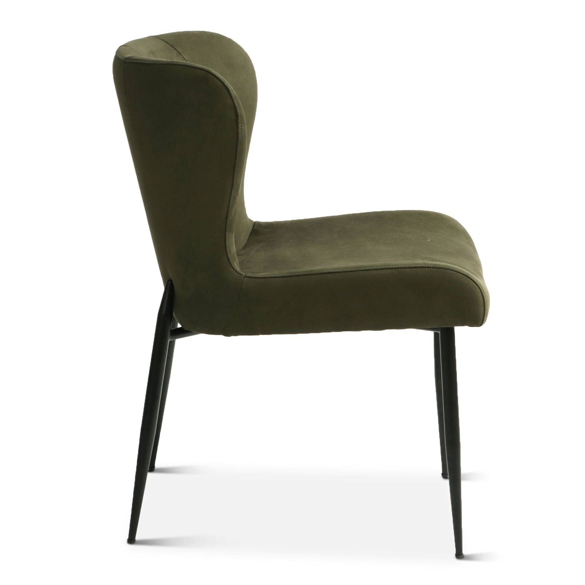 Chic Green Suede Dining Chair - Set of 2