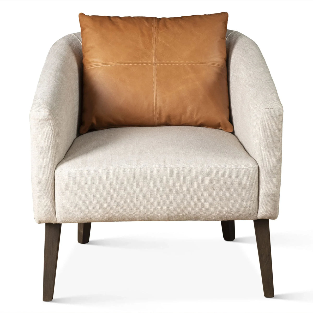 Midcentury Two-Tone Barrel Accent Chair