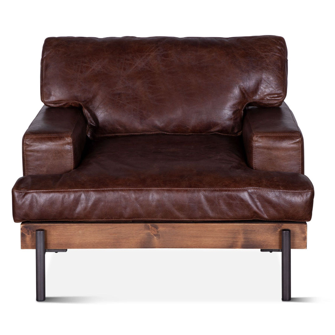 Portofino Industrial Brown Lounge Chair