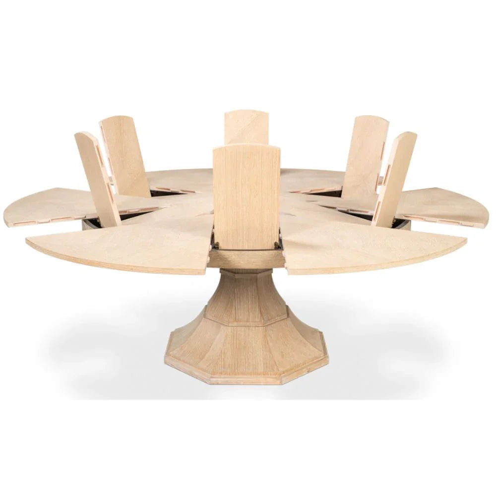 Bleached Oak Giselle Jupe Dining Table