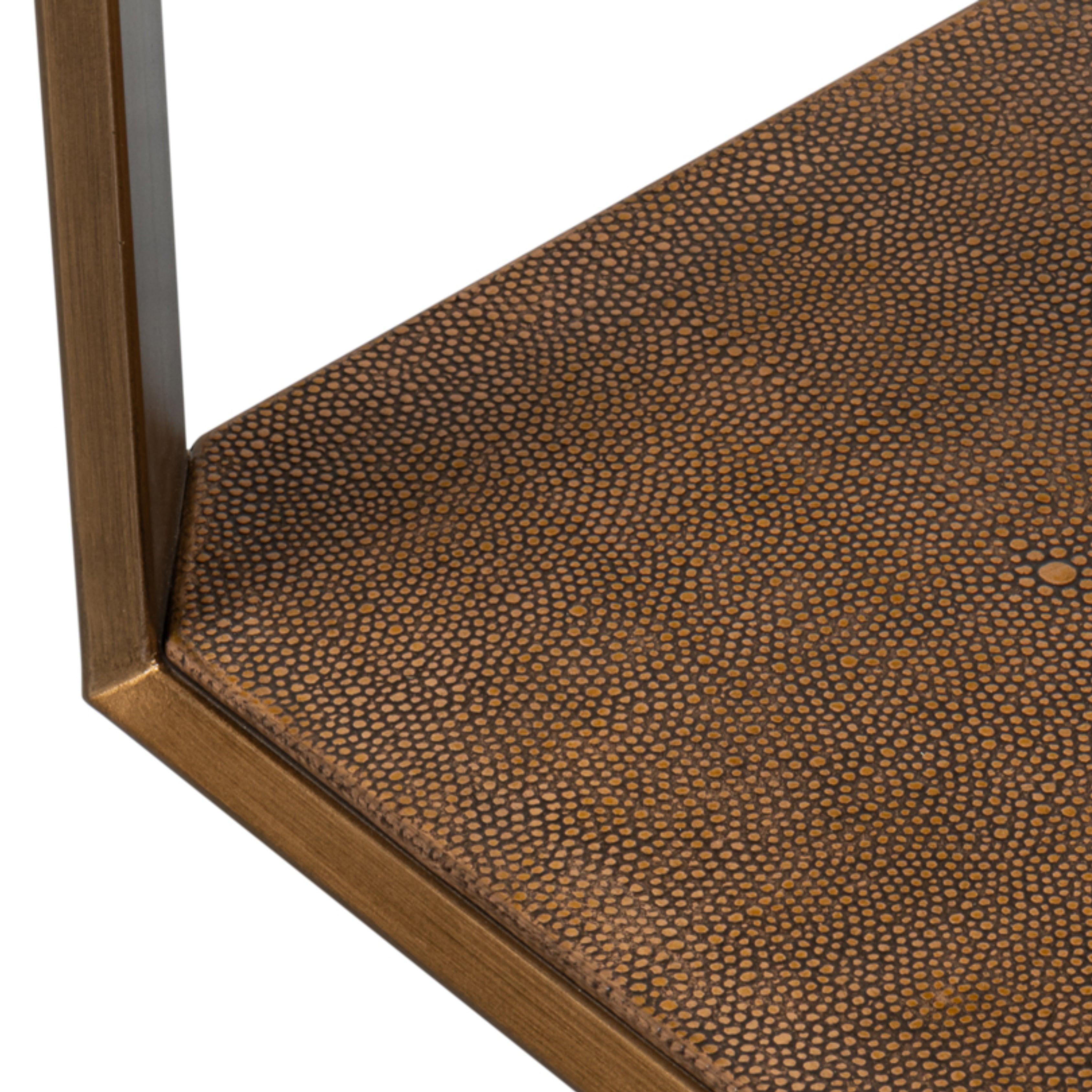 Antique Brass Glass Top Side Table