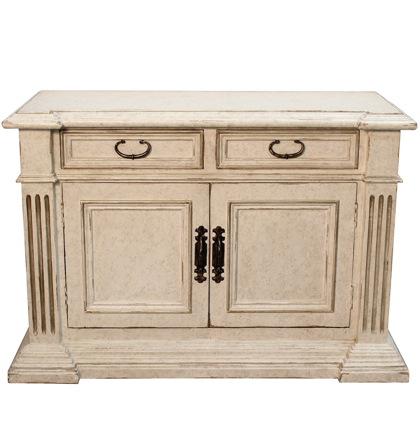 Gold Trim Cream French Country Buffet