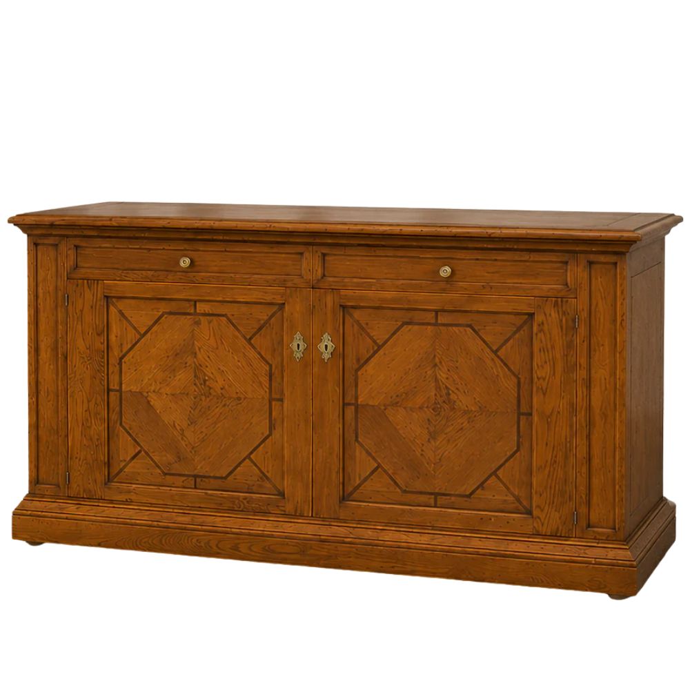 Golden Oak Geometric Sideboard