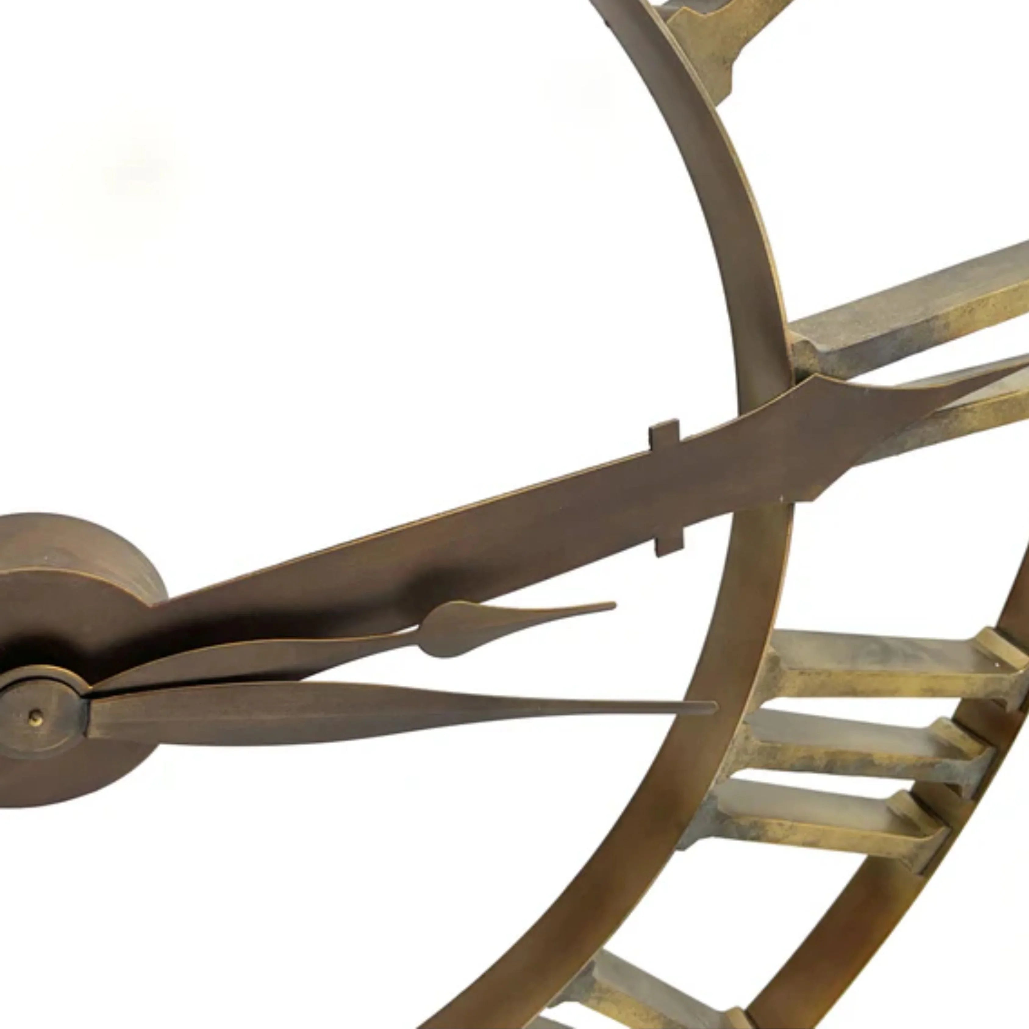 Grand Antique Iron Roman Wall Clock - 60-inch Wide