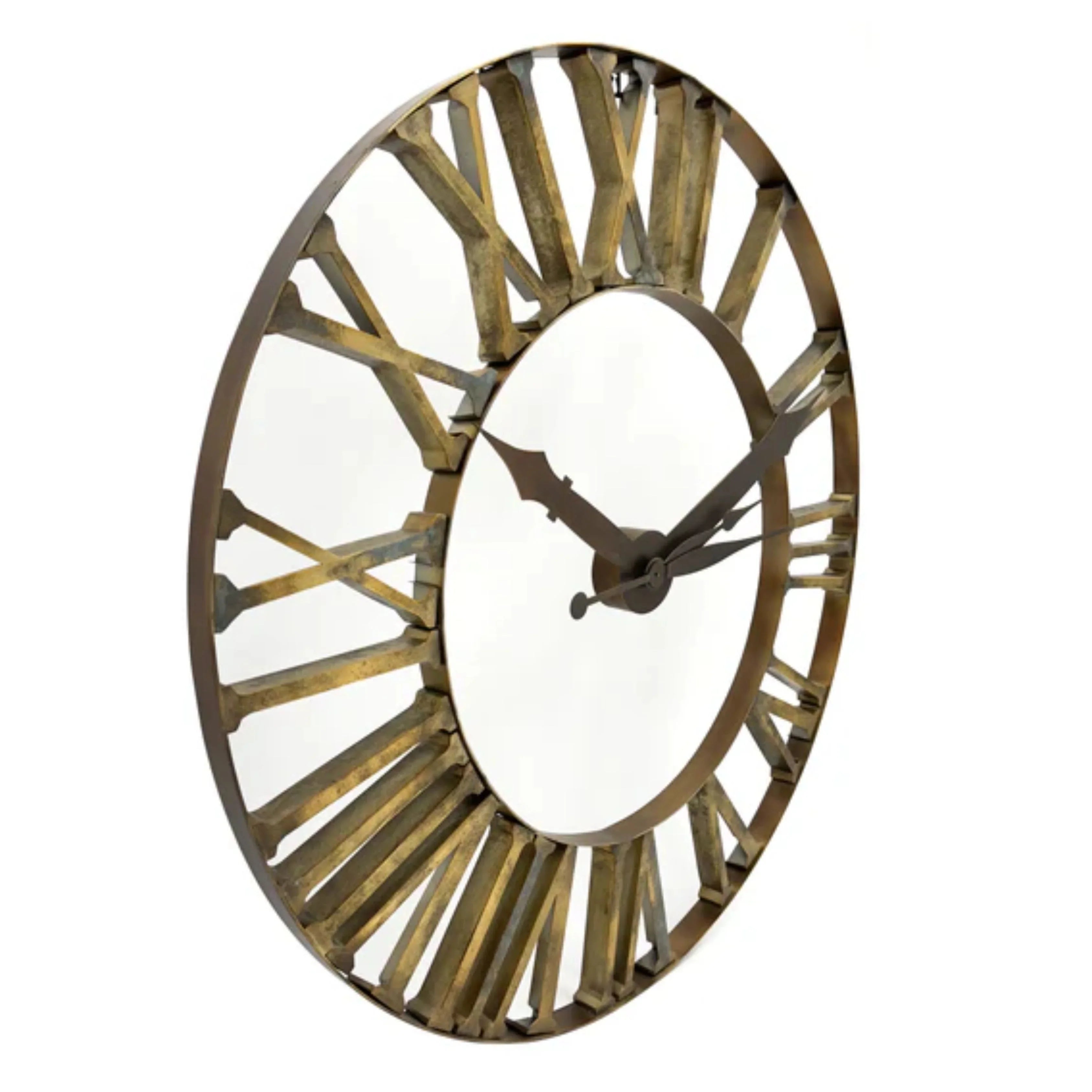 Grand Antique Iron Roman Wall Clock - 60-inch Wide