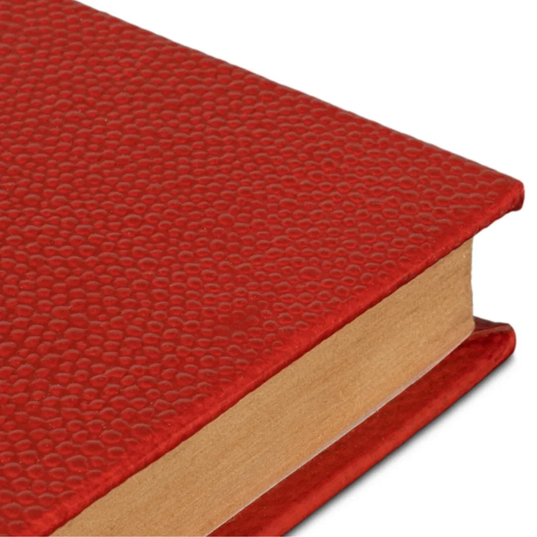Hand-Bound Red Decorative Books, Set of 12