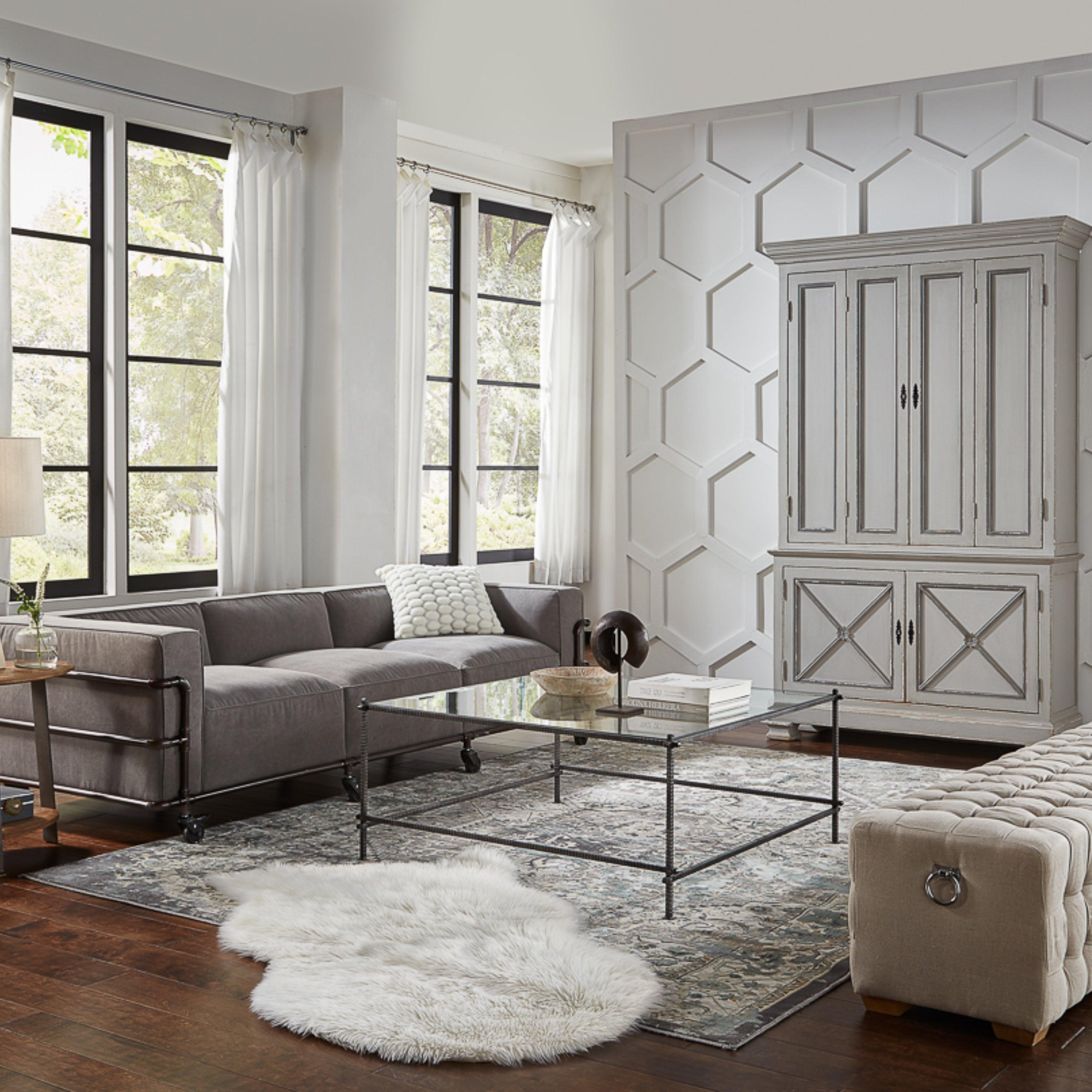 Grey and Gold Trimmed Directoire Cabinet