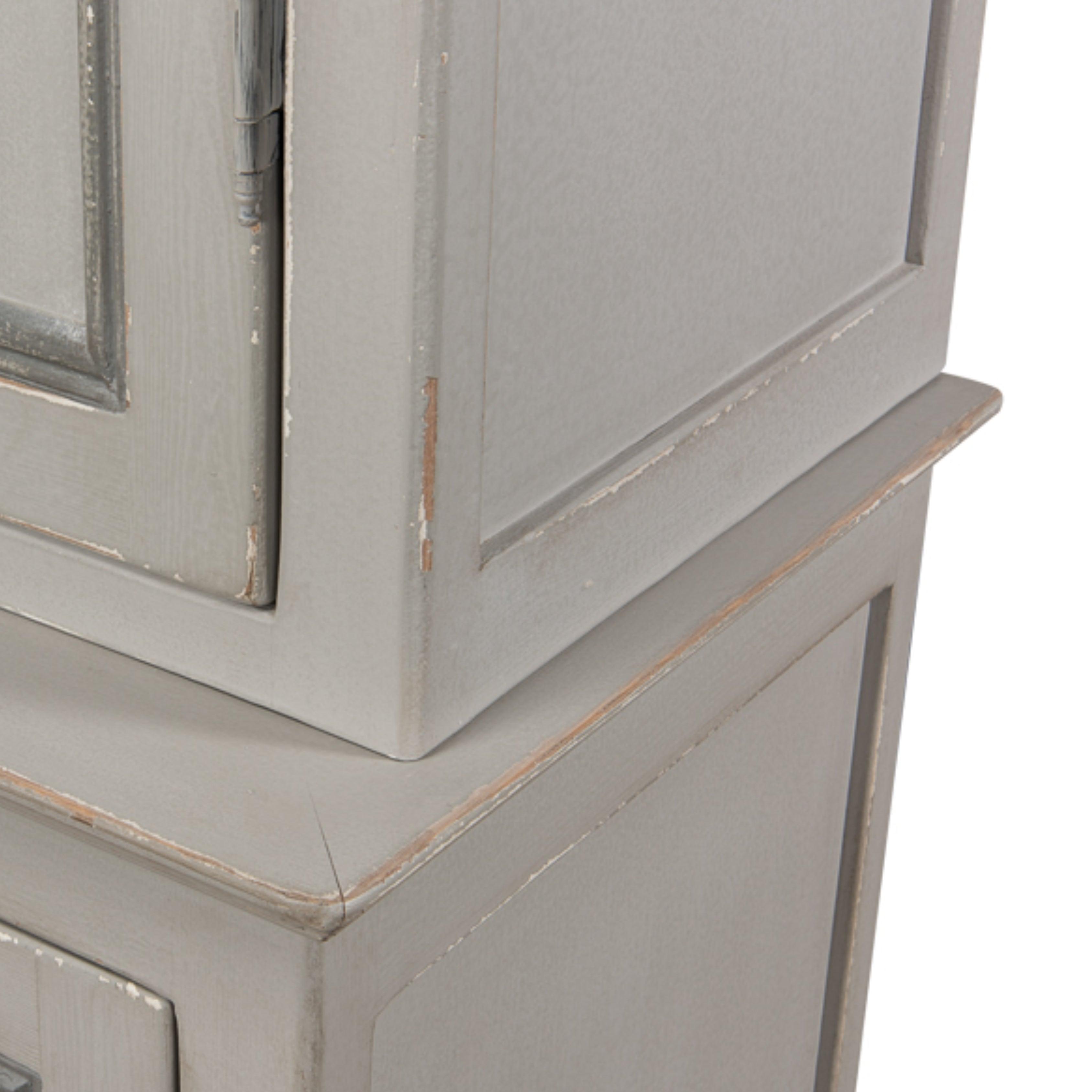 Grey and Gold Trimmed Directoire Cabinet