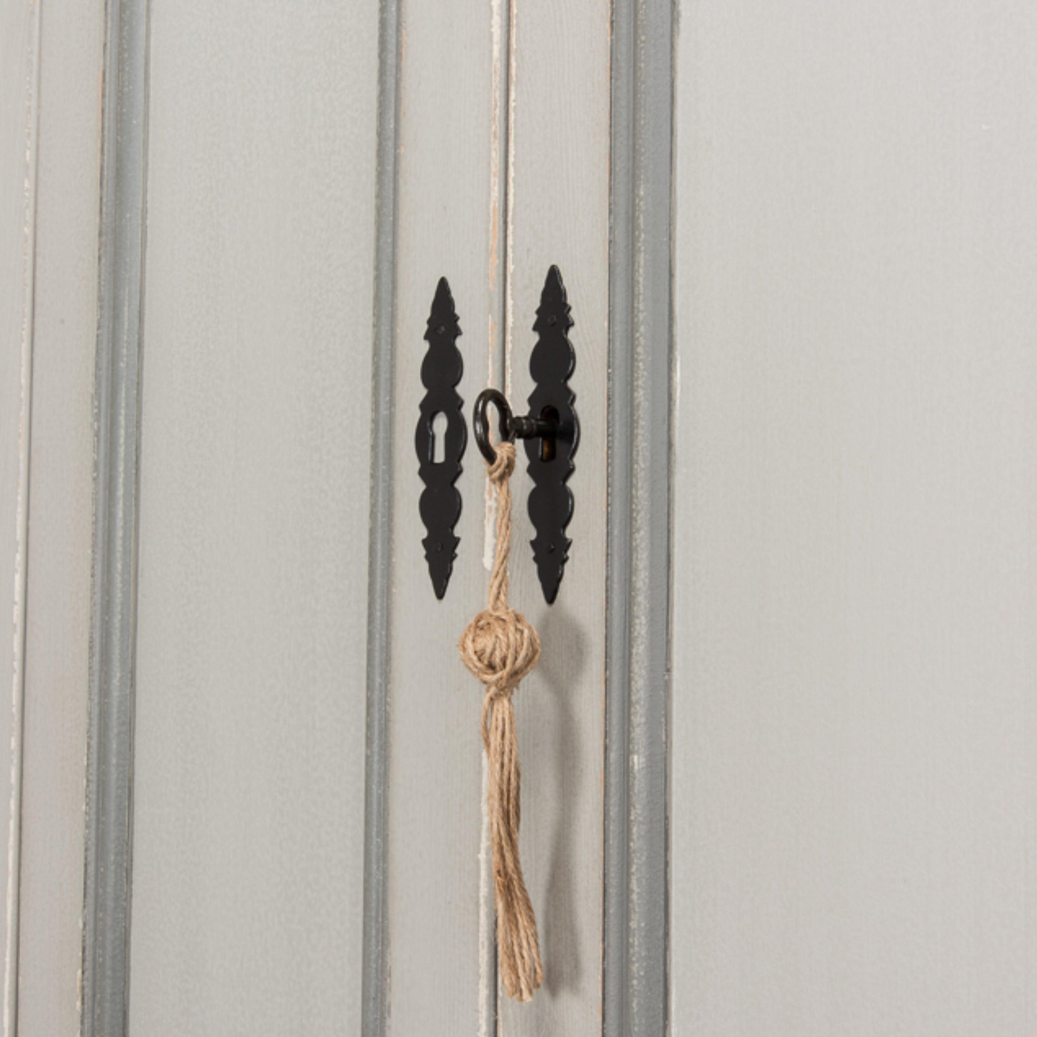 Grey and Gold Trimmed Directoire Cabinet