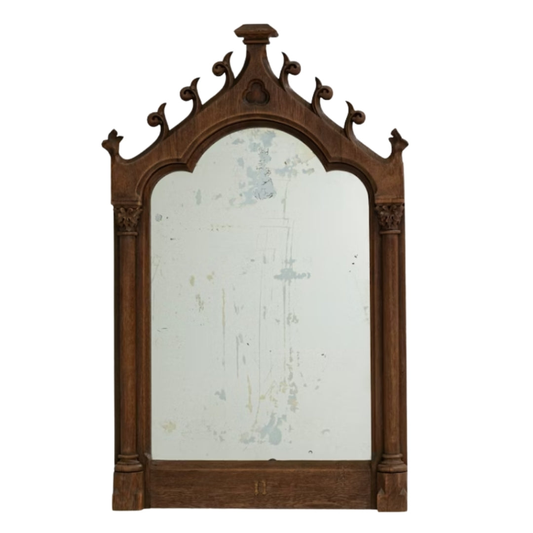 Antique French Gothic Mirror, Circa 1900