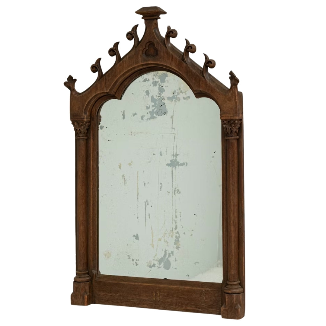 Antique French Gothic Mirror, Circa 1900
