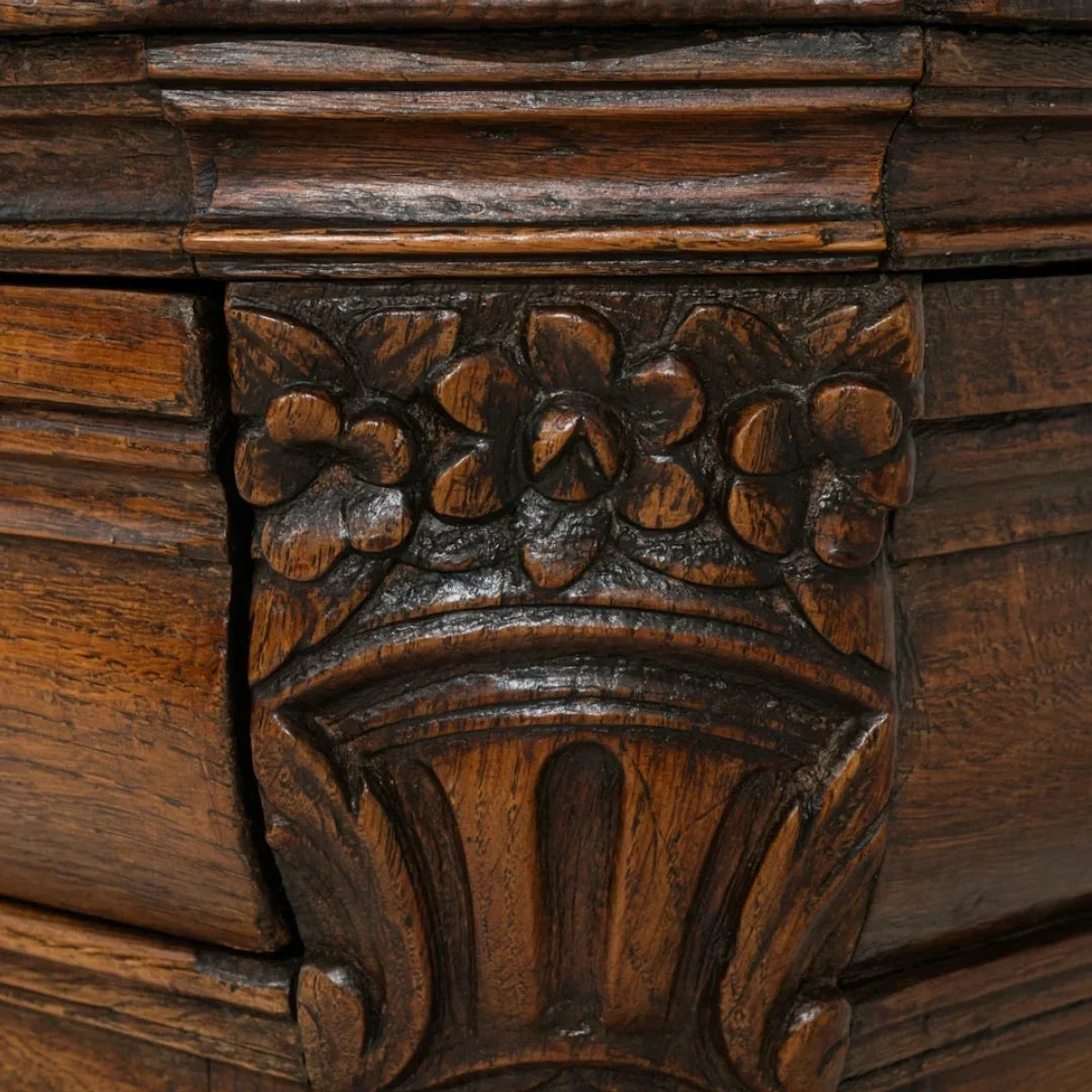 Antique French Provincial Carved Walnut Buffet, Circa 1880