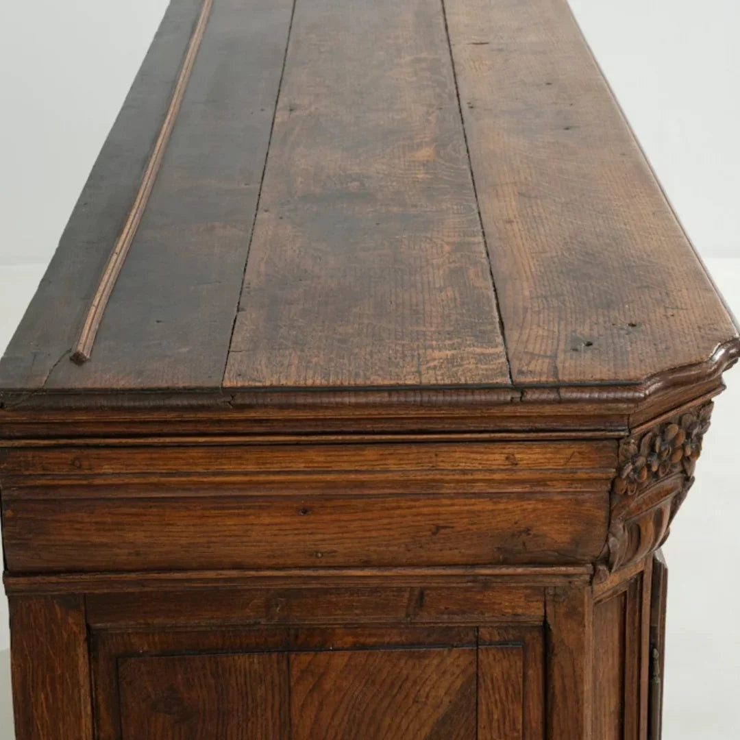 Antique French Provincial Carved Walnut Buffet, Circa 1880