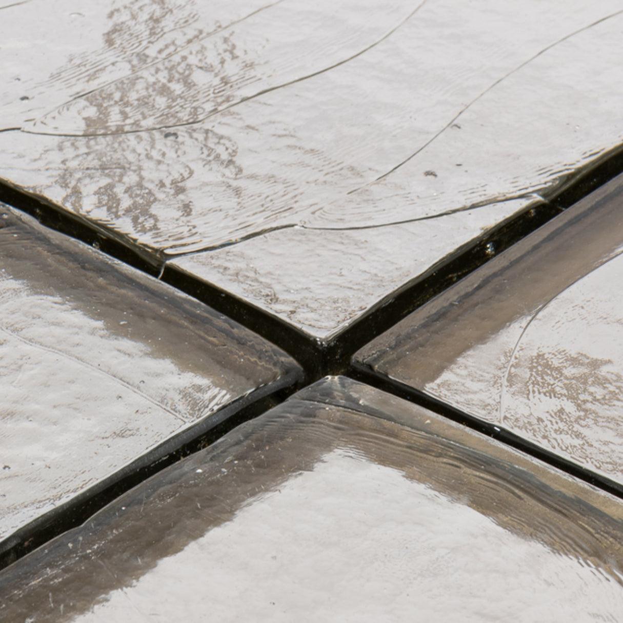 Sectional Glass Top Brass Coffee Table