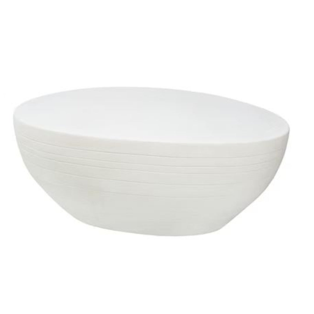 White Concrete Outdoor Coffee Table