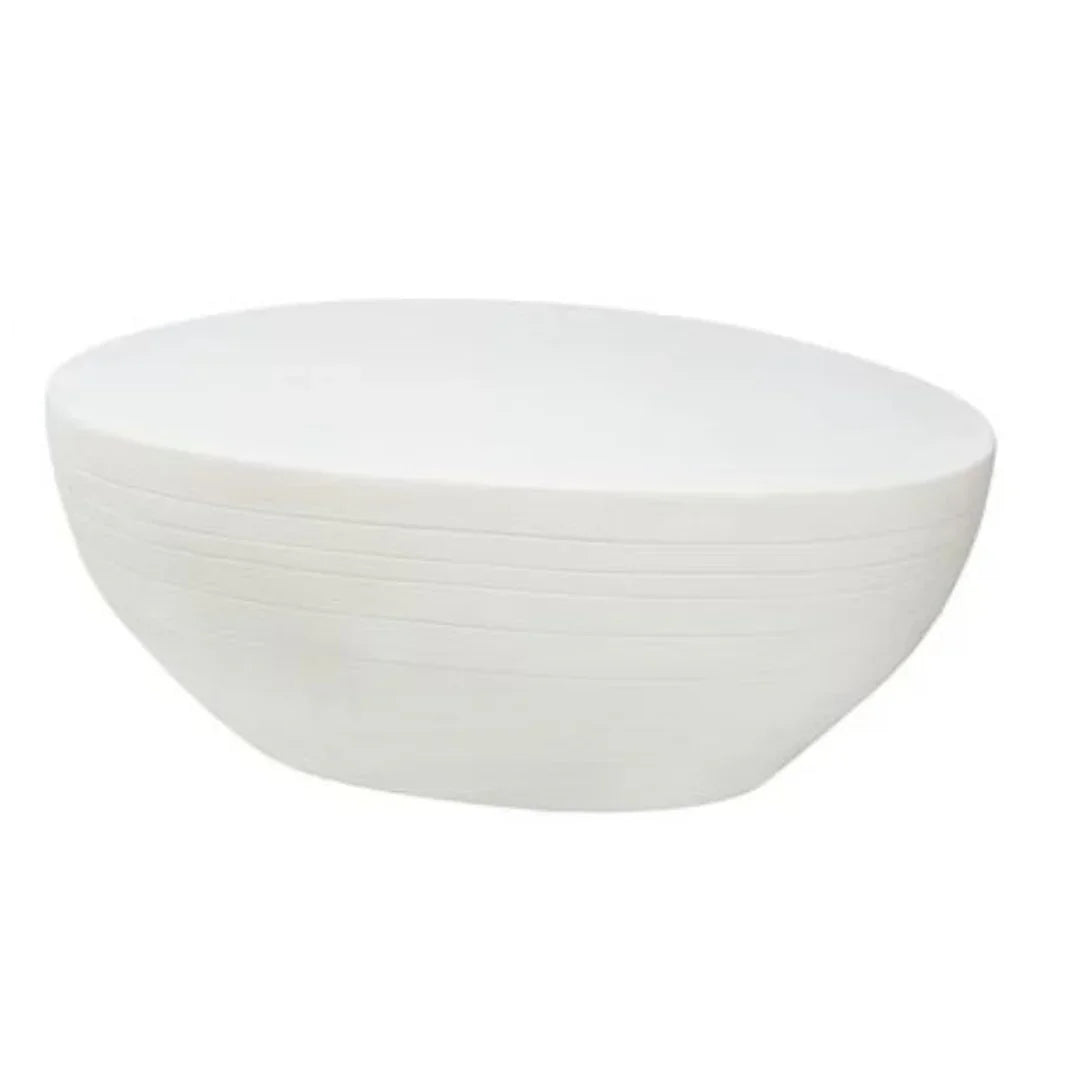 White Concrete Outdoor Coffee Table