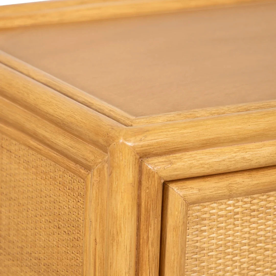 Handwoven Cane Rattan Dresser