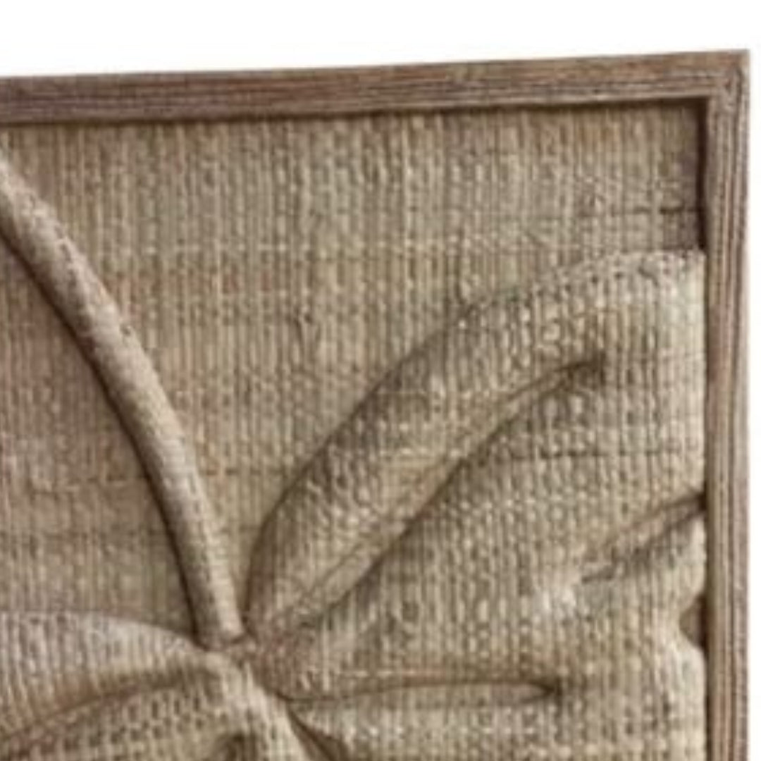 Handwoven Grass Fiber Tropical Leaves Wall Art