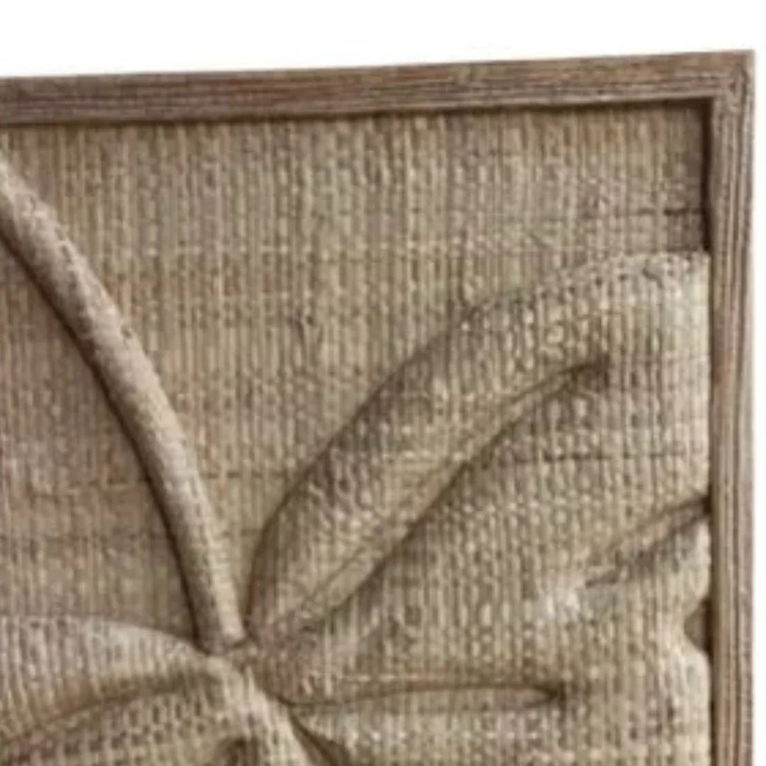 Handwoven Grass Fiber Tropical Leaves Wall Art