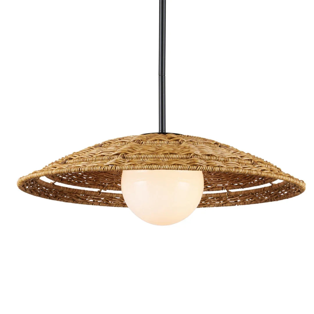 Handwoven Outdoor Wicker Pendant