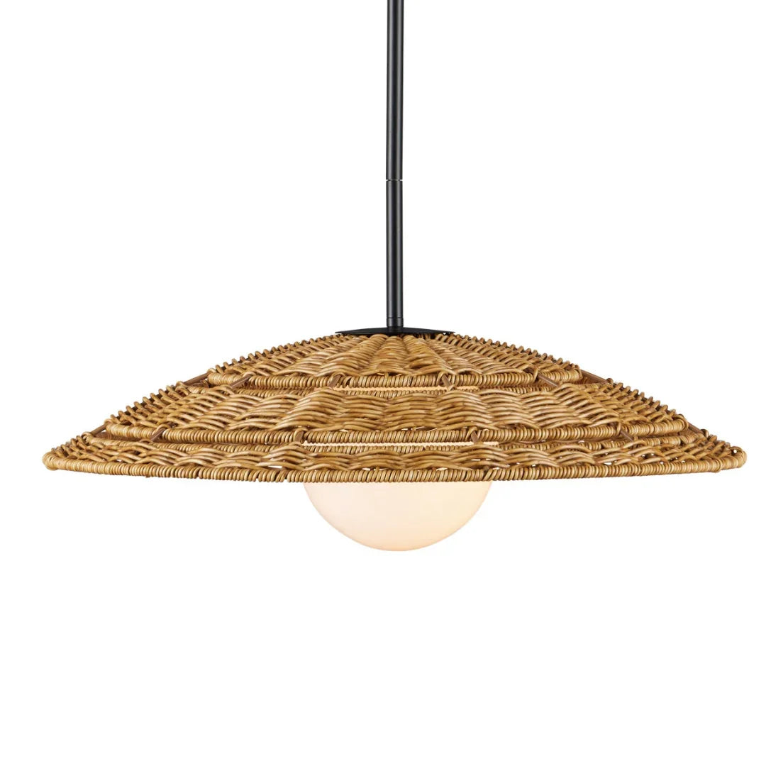 Handwoven Outdoor Wicker Pendant