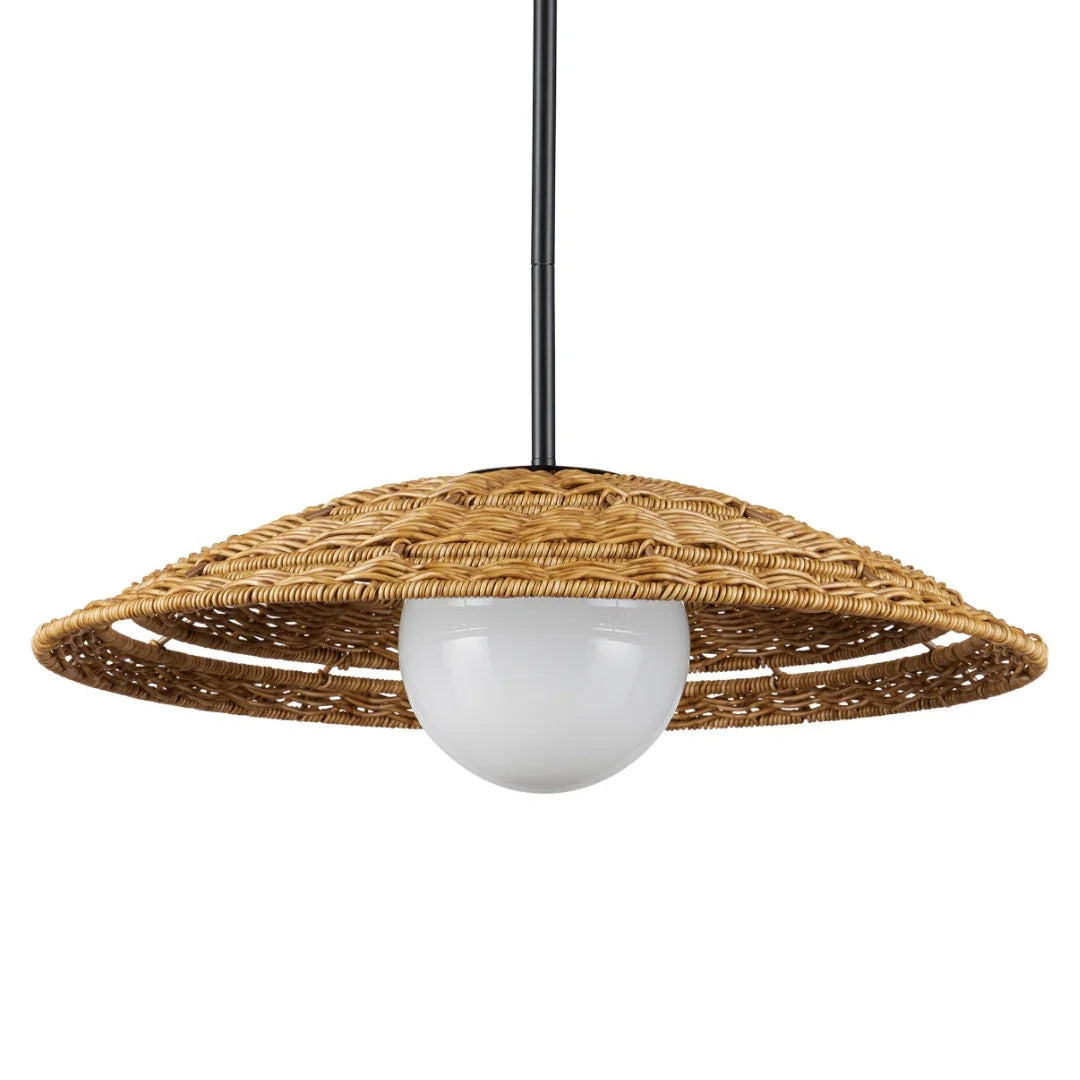 Handwoven Outdoor Wicker Pendant