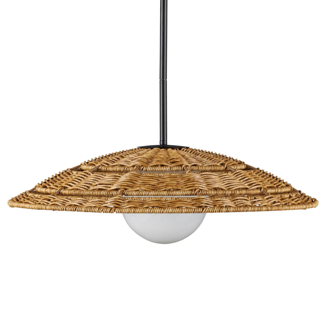 Handwoven Outdoor Wicker Pendant