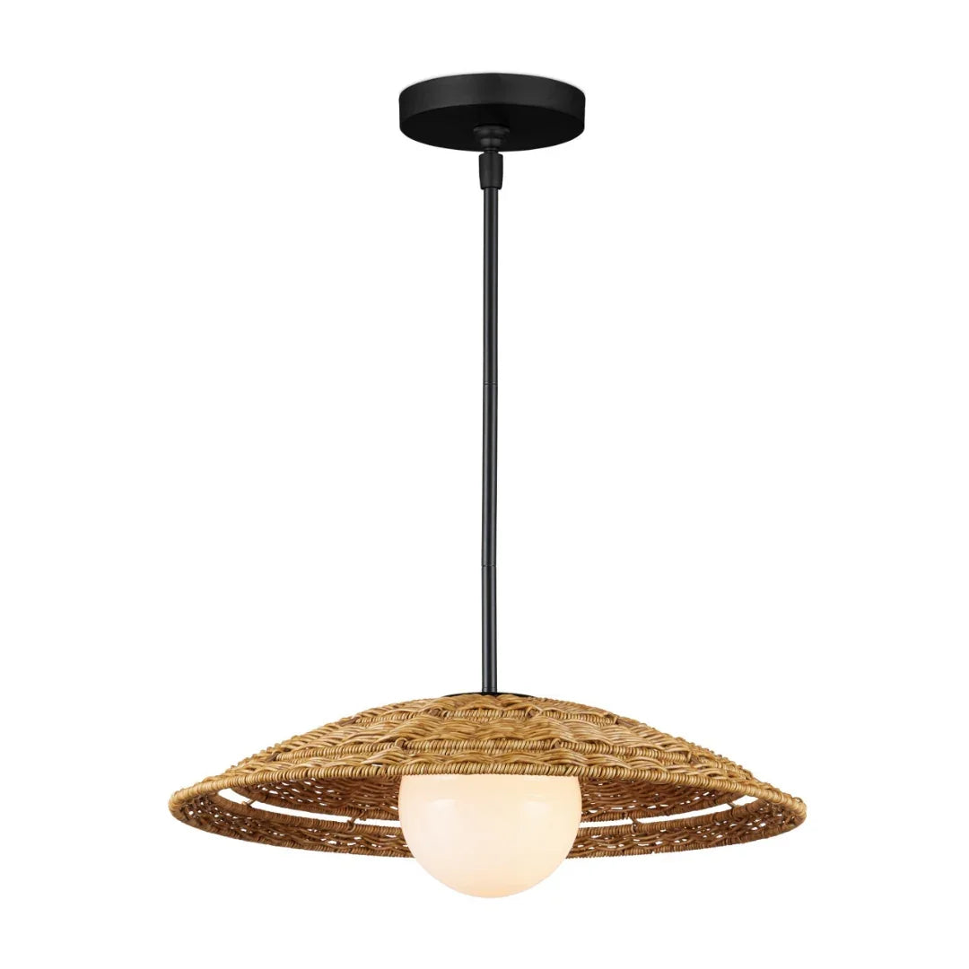 Handwoven Outdoor Wicker Pendant