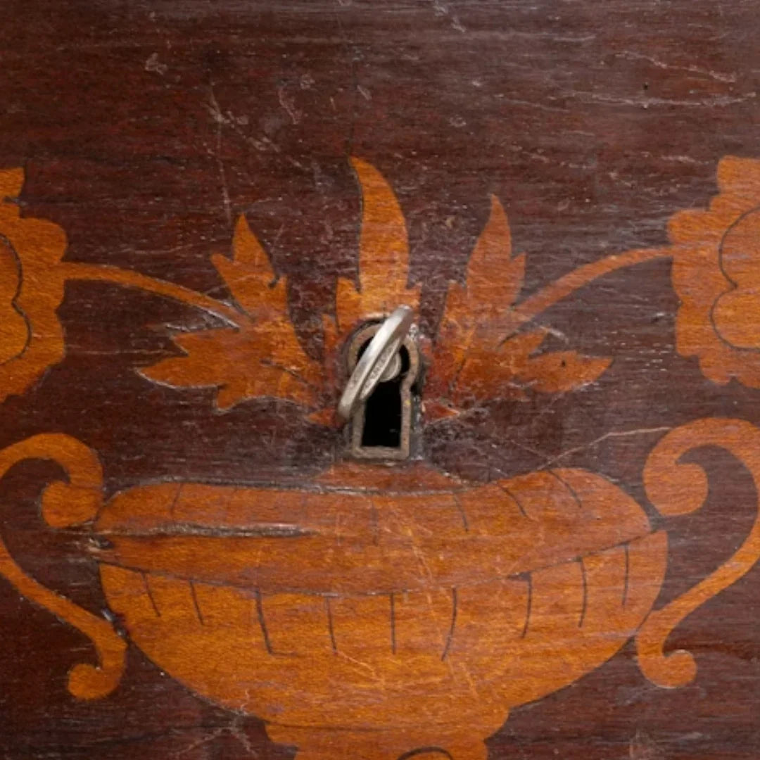 Heirloom Marquetry Drop-Front Secretary Desk, Circa 1860