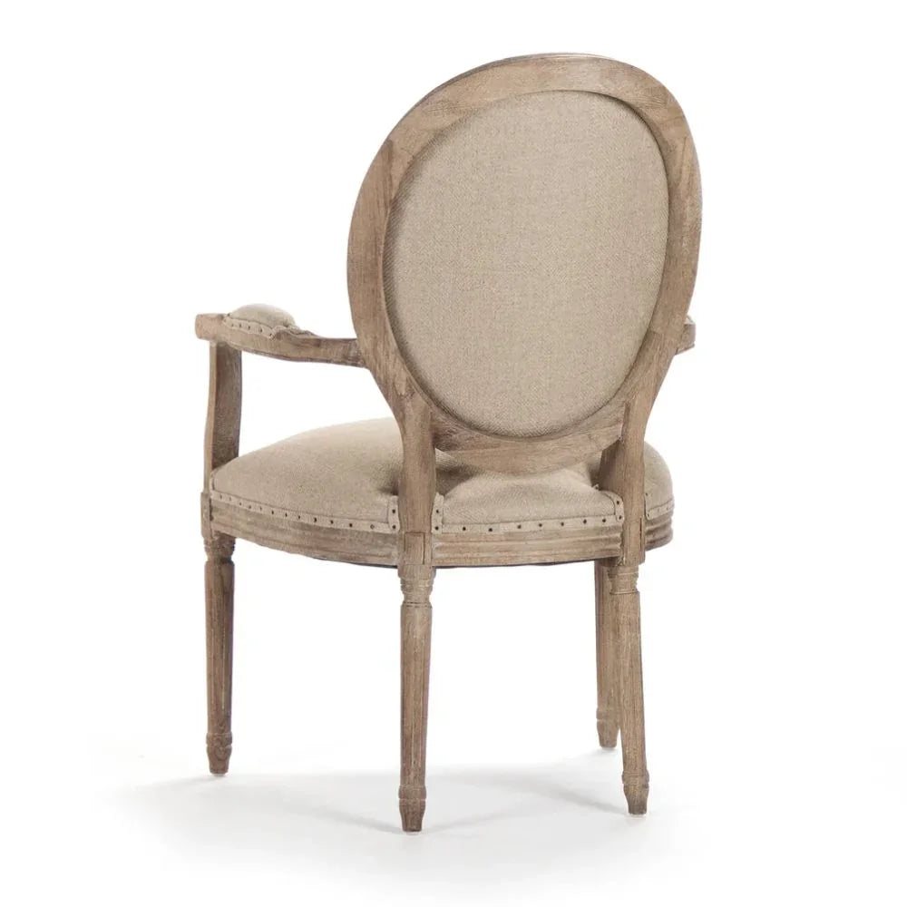 Hemp Round Back Louis Armchair