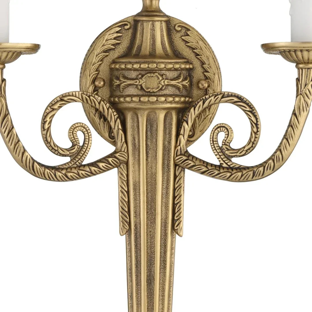 Heritage Brass Two Arm Candle Wall Sconce