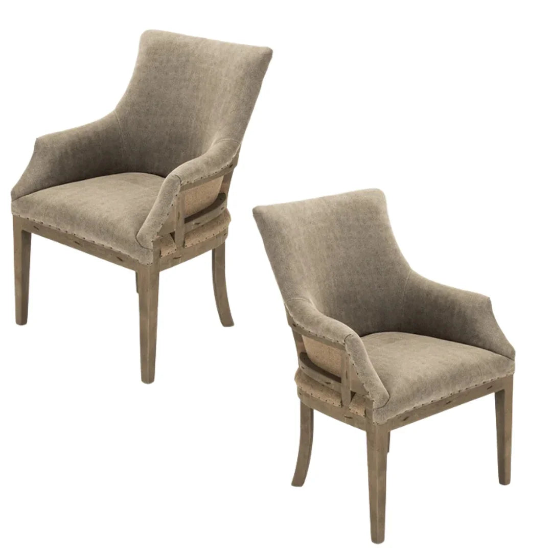 Provence Chenille Deconstructed Dining Arm Chair