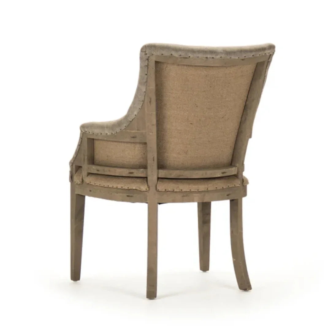 Provence Chenille Deconstructed Dining Arm Chair