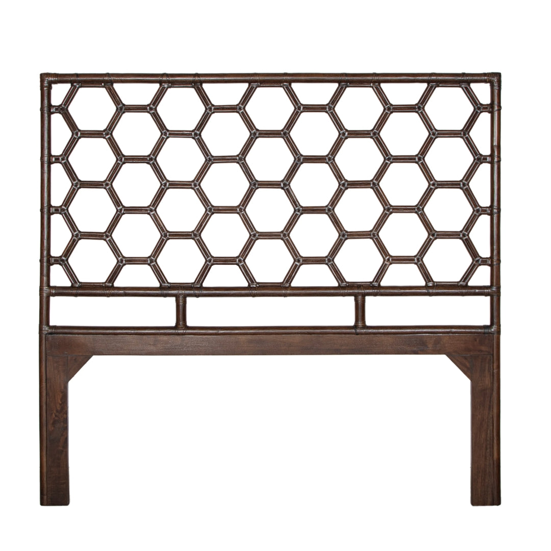 Honeycomb Rattan Panel Headboard