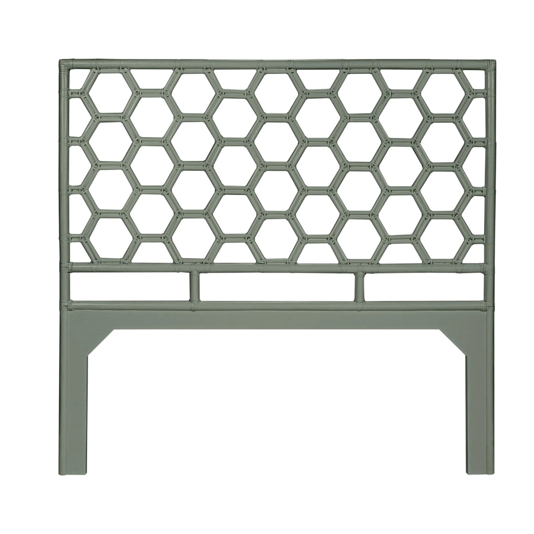 Honeycomb Rattan Panel Headboard