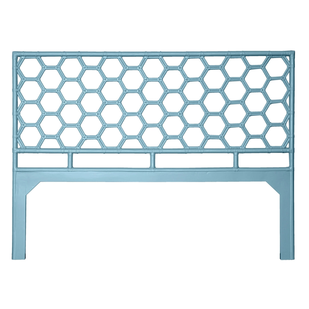 Honeycomb Rattan Panel Headboard