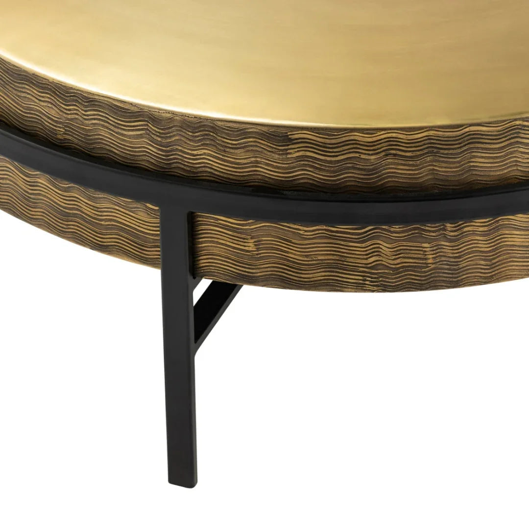 Aurelia Brass Wave Coffee Table
