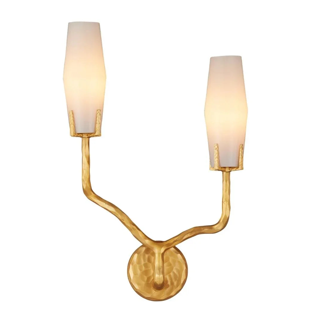 Sculptural Prong Gold Sconce