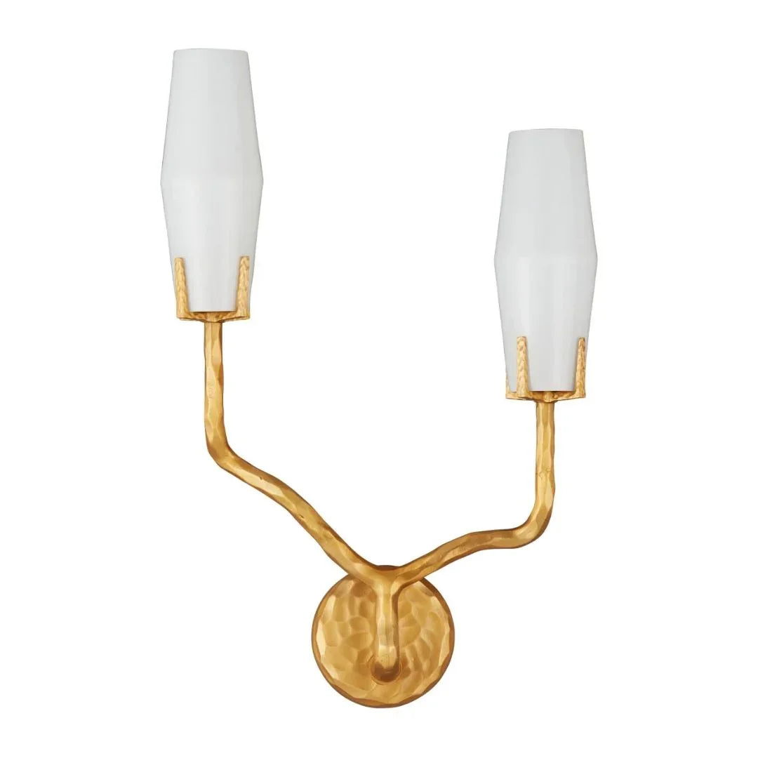 Sculptural Prong Gold Sconce