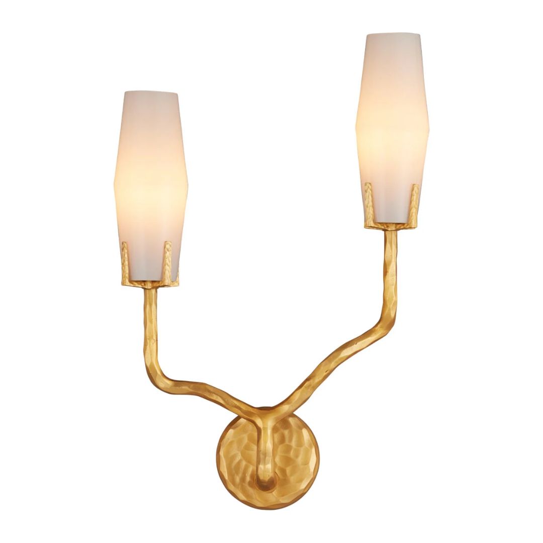 Sculptural Prong Gold Sconce