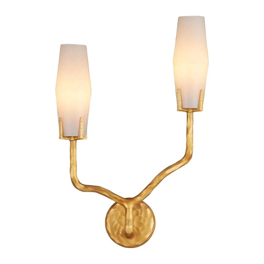 Sculptural Prong Gold Sconce