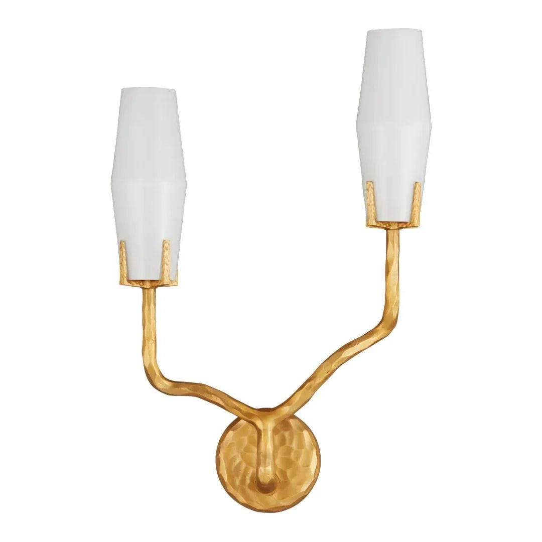 Sculptural Prong Gold Sconce