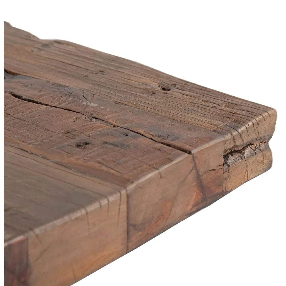 Industrial Chic Wood and Iron Adjustable Table