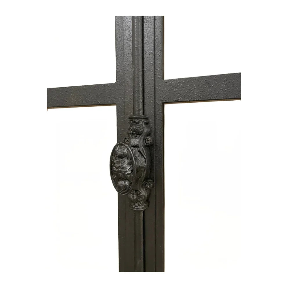 Cathedral Pane Iron Front Display Cabinet